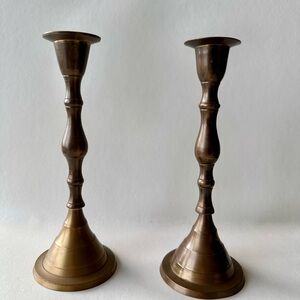 Vintage Brass Candle Holders